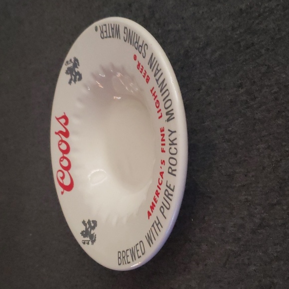 Coors America's Fine Light Beer Ceramic Coin Dish / Ashtray 6" - Picture 3 of 5